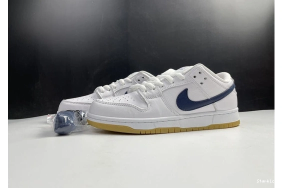 Navy Orange Nike Low SB White CZ2249-100 Dunk Label 1004